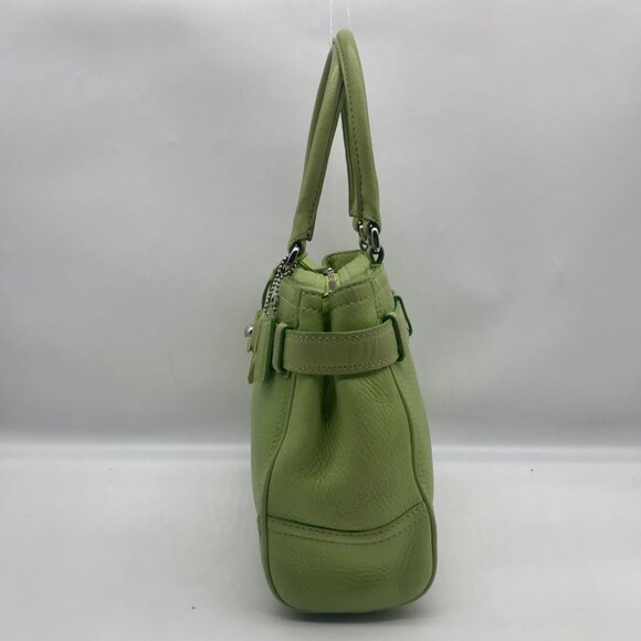 Coach Vintage Light Green Leather Hampton Satchel Bag F-10688 - Picture 3 of 12